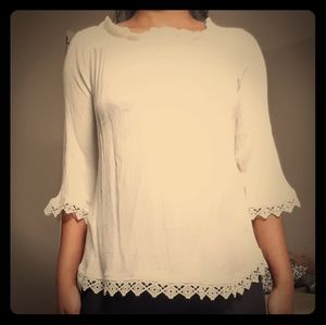 White ruffle top(negotiable)
